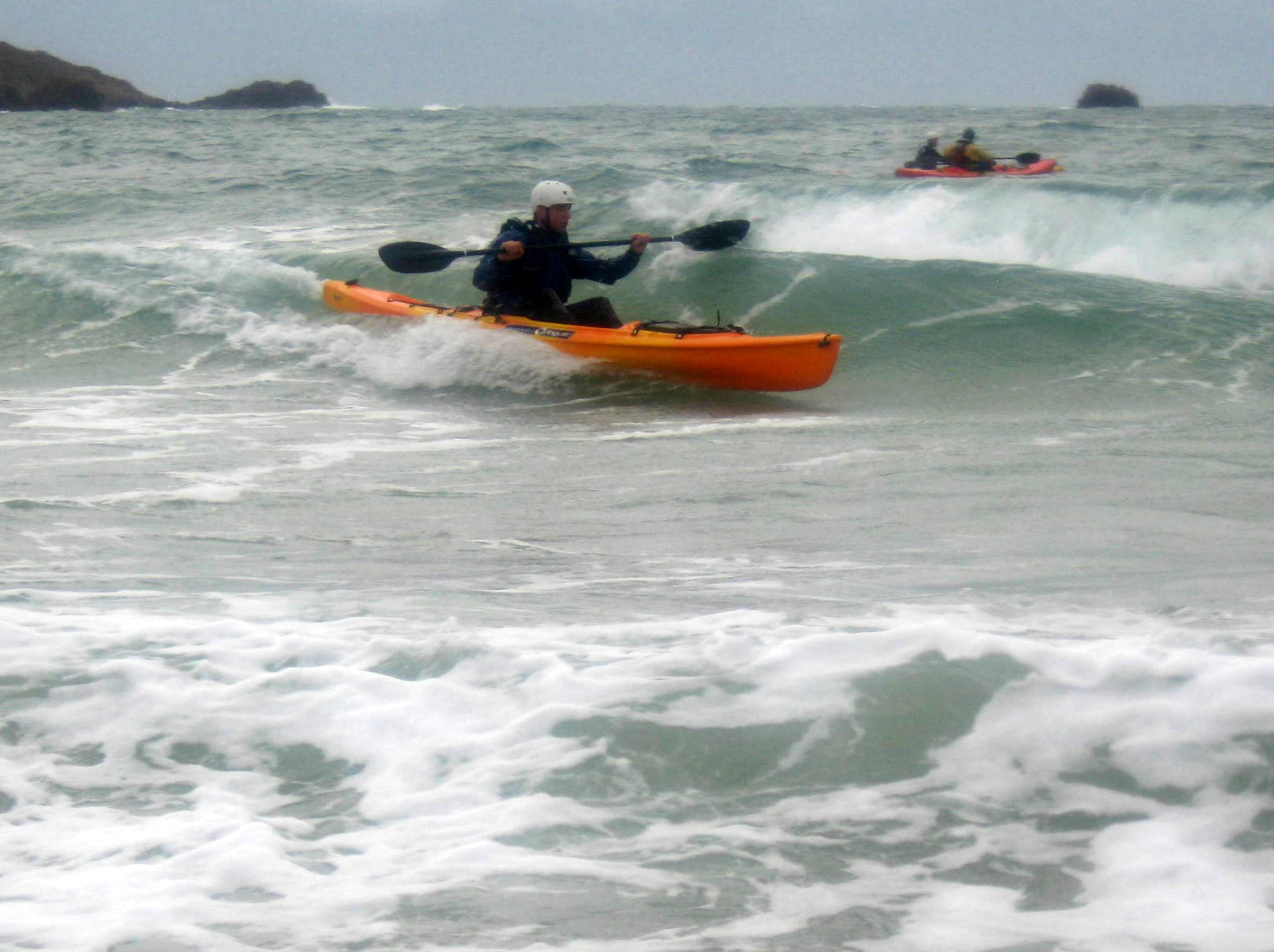 Sit on top kayak surf landing and launching | Jersey Kayak Adventures