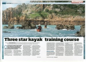 Link to article about developing SOT kayak skills course in Jersey