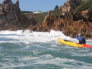 Sea kayaking with an impairment in rough water.
