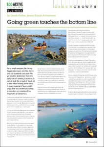 Eco friendly sea kayaking article