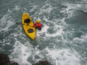 kayak self rescue in rough water