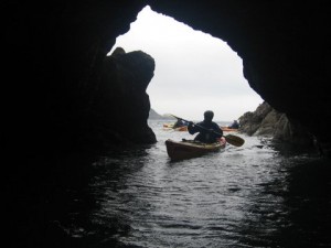 sea kayak adventure in Wolf's Caves