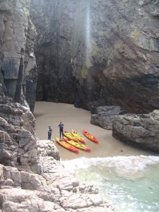 exploring caves by sea kayak in jersey